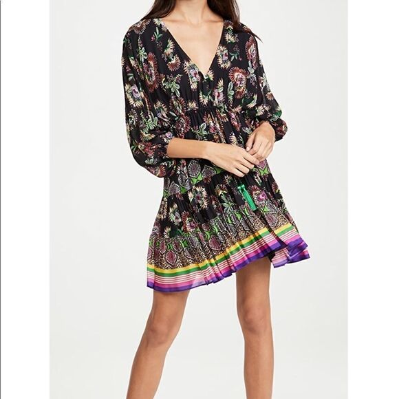 Alexis Holli Floral Mini Dress in Midnight Bloom S - Picture 1 of 13